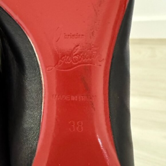 Christian Louboutin // Black Leather Mary Jane Flat - Womens 38 (US 7.5 or 8) - Picture 5 of 5
